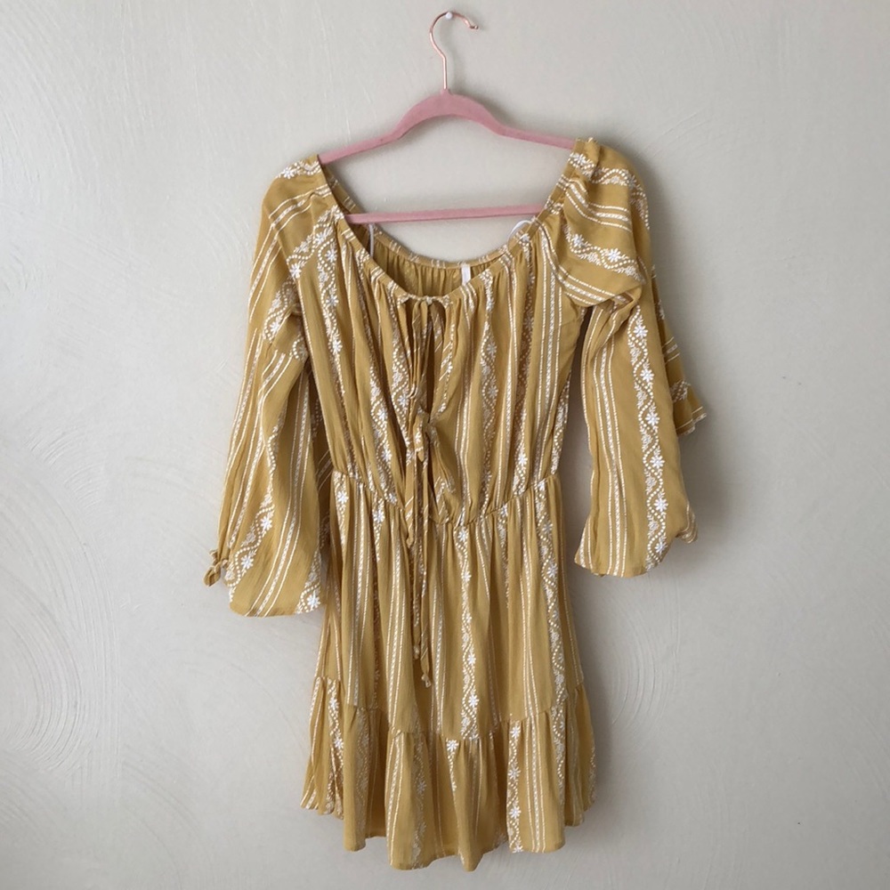 Golden boho dress